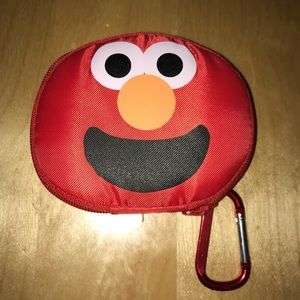 Elmo foldable shopping tote w/ snap hook -  new